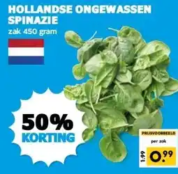 Boon`s Markt HOLLANDSE ONGEWASSEN SPINAZIE aanbieding