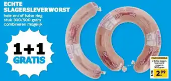 Boon`s Markt ECHTE SLAGERSLEVERWORST aanbieding