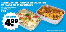 Boon`s Markt TORTELLINI MET GEHAKT EN GROENTEN OF PASTA KIP IN ROOMSAUS aanbieding