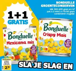 Boon`s Markt BONDUELLE GROENTECONSERVEN aanbieding