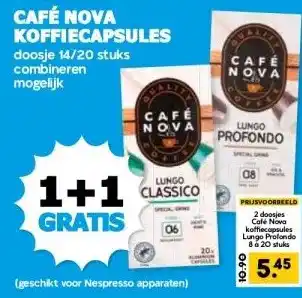 Boon`s Markt CAFÉ NOVA KOFFIECAPSULE aanbieding