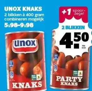 Boon`s Markt UNOX KNAKS aanbieding