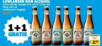 Boon`s Markt LOWLANDER NON ALCOHOL aanbieding