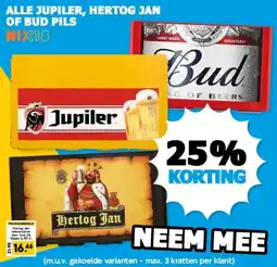 Boon`s Markt ALLE JUPILER, HERTOG JAN OF BUD PILS aanbieding