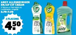 Boon`s Markt ANDY ALLESREINIGER EN/OF CIF CREAM aanbieding