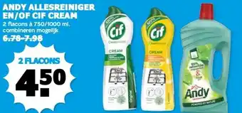 Boon`s Markt ANDY ALLESREINIGER EN/OF CIF CREAM aanbieding