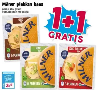 Boon`s Markt Milner plakken kaas aanbieding