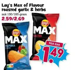 Boon`s Markt Lay's Max of Flavour roasted garlic & herbs aanbieding