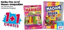 Boon`s Markt Haribo F!zz en/of Maoam snoepzakken aanbieding