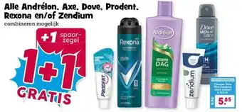 Boon`s Markt Alle Andrélon, Axe, Dove, Prodent. Rexona en/of Zendium aanbieding