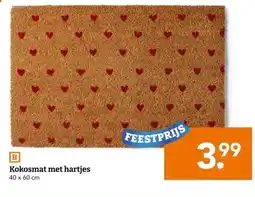 Blokker Kokosmat met hartjes aanbieding