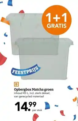 Blokker Opbergbox Matcha groen aanbieding