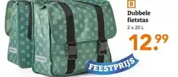 Blokker Dubbele fietstas aanbieding