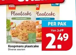 Hoogvliet Koopmans plaatcake aanbieding