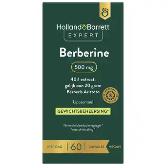 Holland & Barrett Holland & Barrett Expert Berberine 500mg - 60 capsules aanbieding