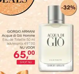 Pour Vous GIORGIO ARMANI Acqua di Giò Homme aanbieding