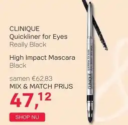 Pour Vous CLINIQUE Quickliner for Eyes Really Black aanbieding