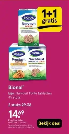 Etos Bional' aanbieding