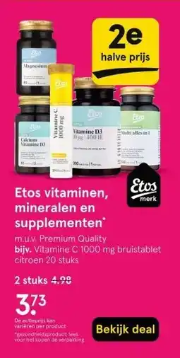 Etos Etos vitaminen, mineralen en supplementen aanbieding