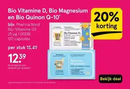 Etos Bio Vitamine D, Bio Magnesium en Bio Quinon Q-10* aanbieding