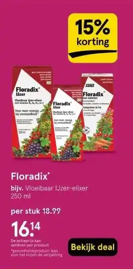Etos Floradix' aanbieding