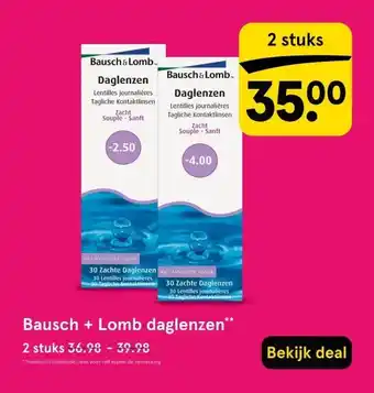 Etos Bausch + Lomb daglenzen aanbieding