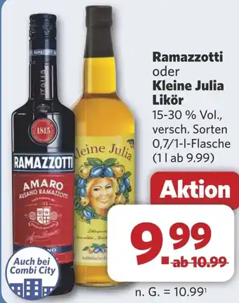 Combi Ramazzotti oder Kleine Julia Likör aanbieding