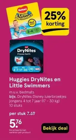 Etos Huggies DryNites en Little Swimmers aanbieding