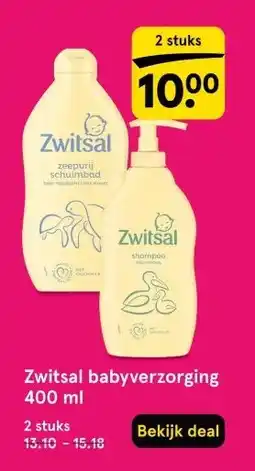 Etos Zwitsal babyverzorging 400 ml aanbieding