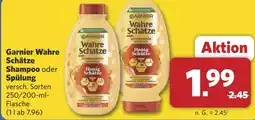 Combi Garnier Wahre Schätze Shampoo oder Spülung aanbieding