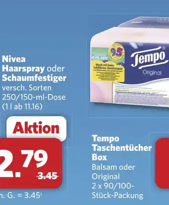 Combi Nivea Haarspray oder Schaumfestiger aanbieding