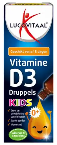 De Online Drogist Lucovitaal Vitamine D3 Druppels Kids aanbieding