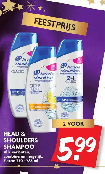 Dekamarkt Head & shoulders shampoo 250-285 ml aanbieding