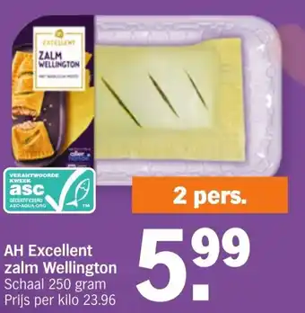 Albert Heijn AH Excellent zalm Wellington 250 gram aanbieding