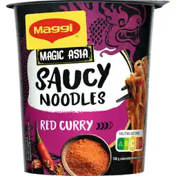 Jumbo Maggi Magic Asia Saucy Noodles Red Curry 75 g aanbieding
