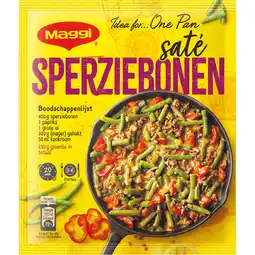 Jumbo MAGGI Dagschotel Sperziebonen Satésaus met Gehakt Zakje 70 g aanbieding