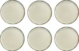Bol.com Cactula Kitchen Trend Creme Ocean Gebaksbord 19 cm - 6 stuks aanbieding