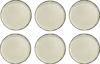 Bol.com Cactula Kitchen Trend Creme Ocean Gebaksbord 19 cm - 6 stuks aanbieding