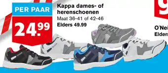 Hoogvliet Kappa dames- of herenschoenen aanbieding