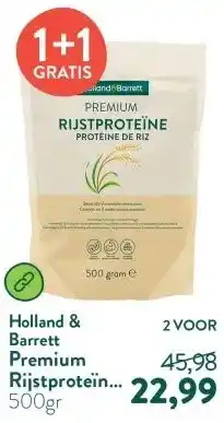 Holland & Barrett Premium Rijstproteïne Poeder aanbieding