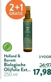 Holland & Barrett Biologische Olijfolie Extra Vierge aanbieding