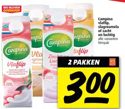 Boni Campina vlaflip, slagroomvla of zacht en luchtig aanbieding