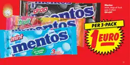 Boni Mentos mint, drop of fruit aanbieding