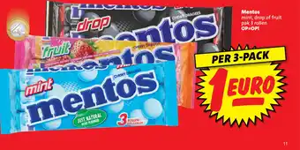 Boni Mentos mint, drop of fruit aanbieding