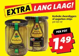Boni Kesbeke dwarsliggers of augurken strips aanbieding