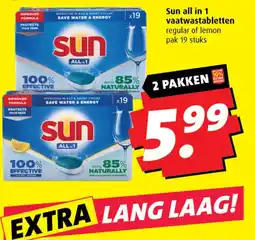 Boni Sun all in 1 vaatwastabletten aanbieding