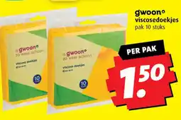 Boni Gwoon viscosedoekjes aanbieding