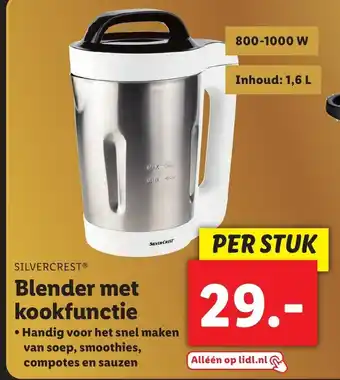 Lidl Silvercrest Blender met kookfunctie 800-1000W aanbieding