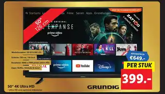 Lidl Grundig 50" 4K Ultra HD aanbieding