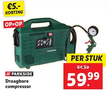 Lidl Parkside draagbare compressor aanbieding